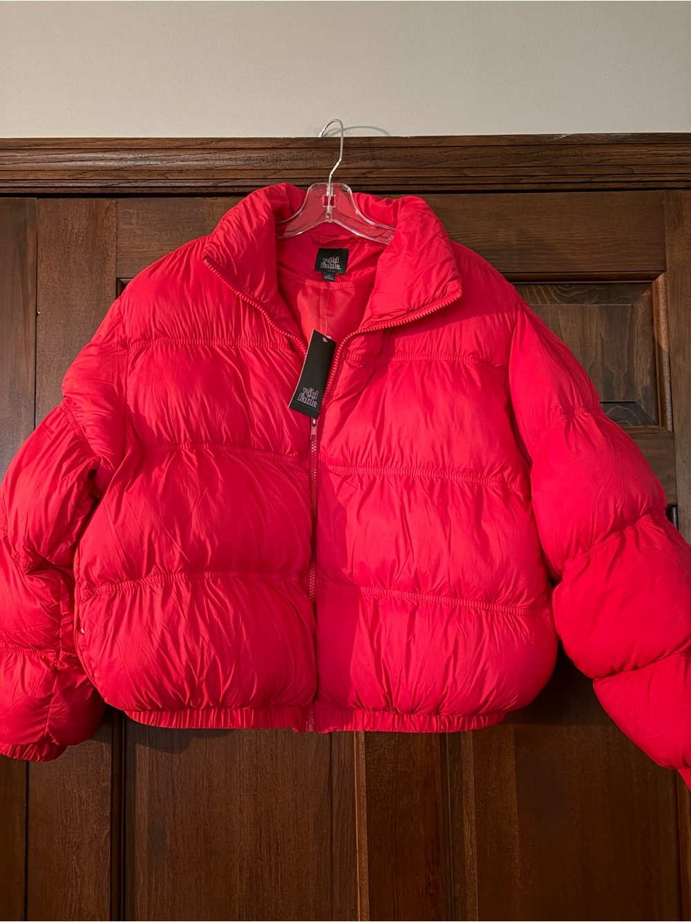 NWT red puffer jacket wild fable from target. Size medium. Never worn